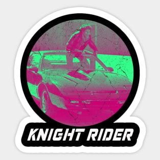 Graphic Vintage Knightrider Movie Characters Sticker